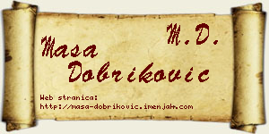 Maša Dobriković vizit kartica